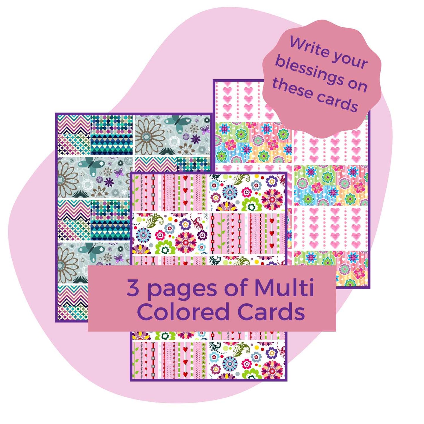 In Everything Give Thanks Blessings Jar Kit colored cards