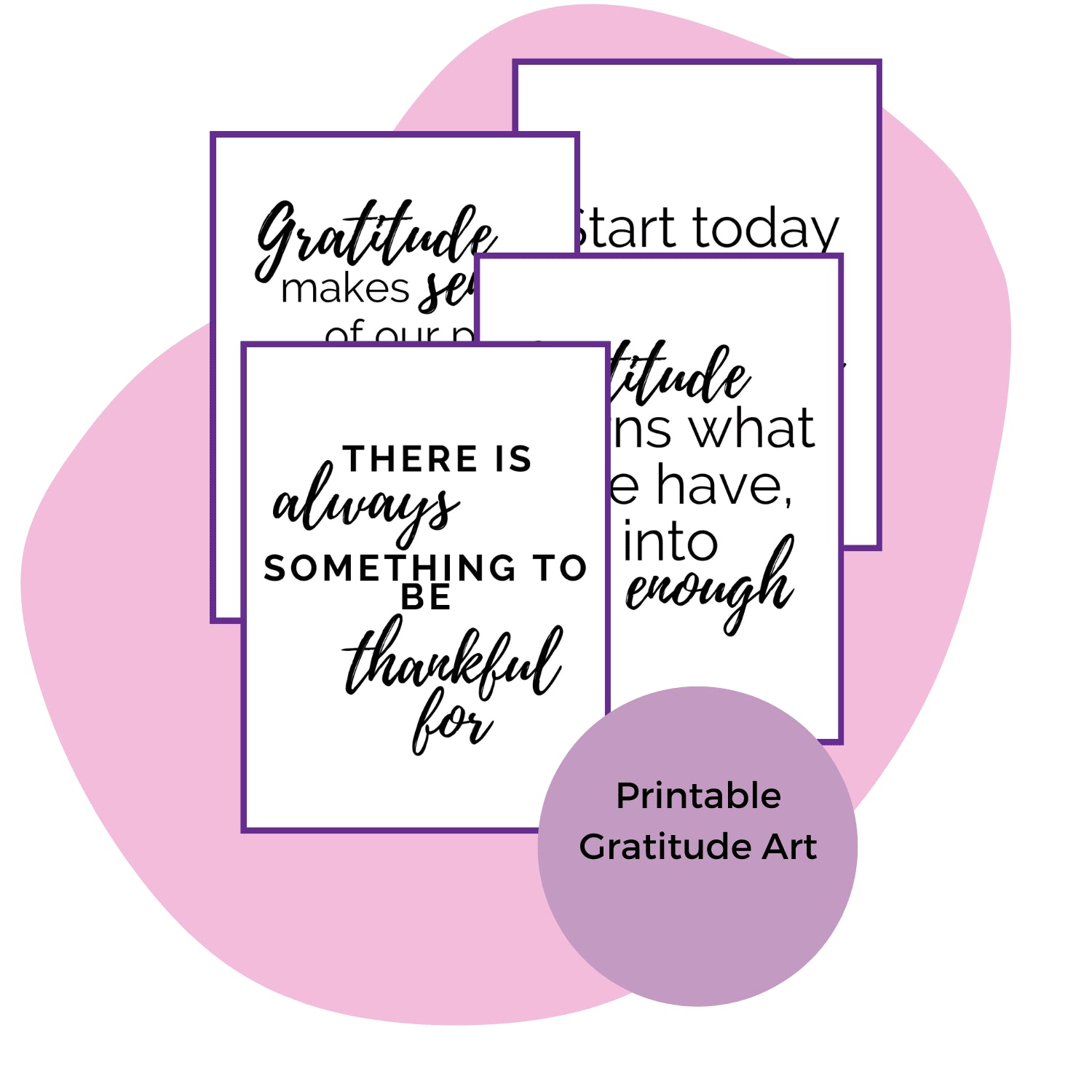 Cultivate a Grateful Heart - Gratitude Bundle mockup, gratitude art