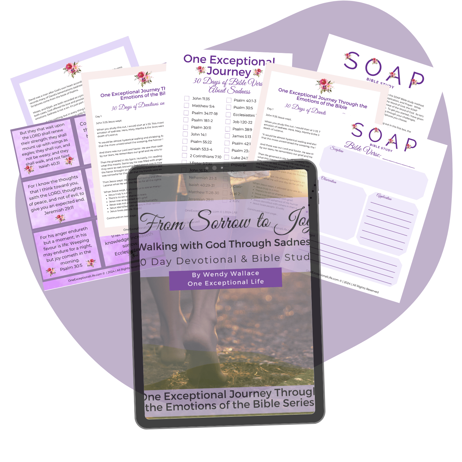 From sorrow to joy devotional mockup