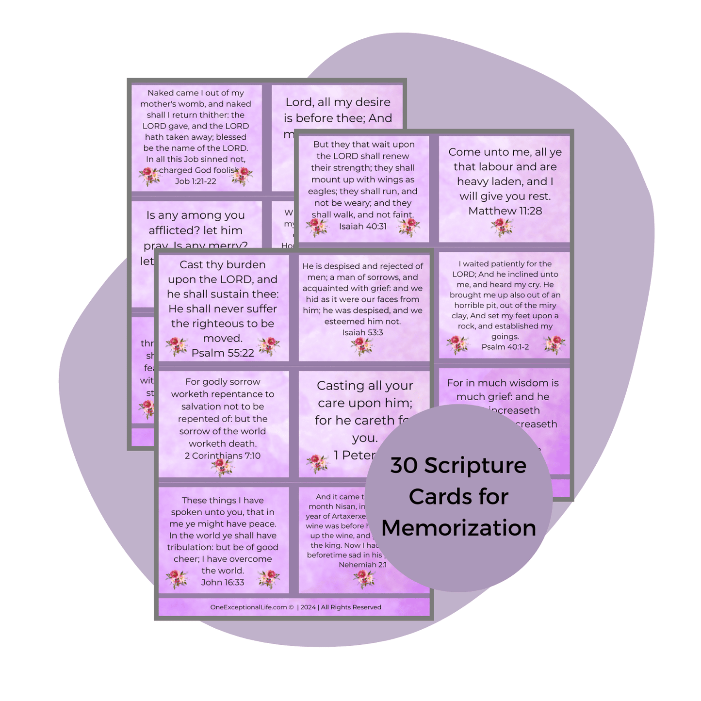 From sorrow to joy scripture cards mockup