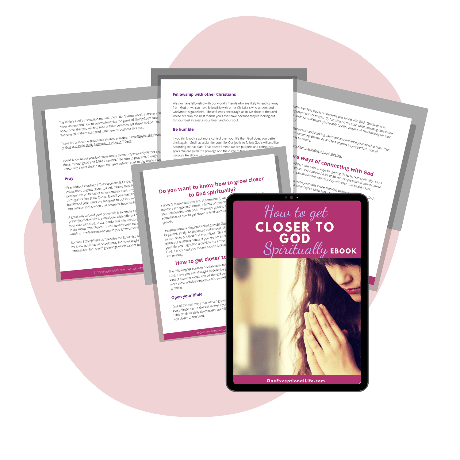 How to get closer to God ebook pages mockup