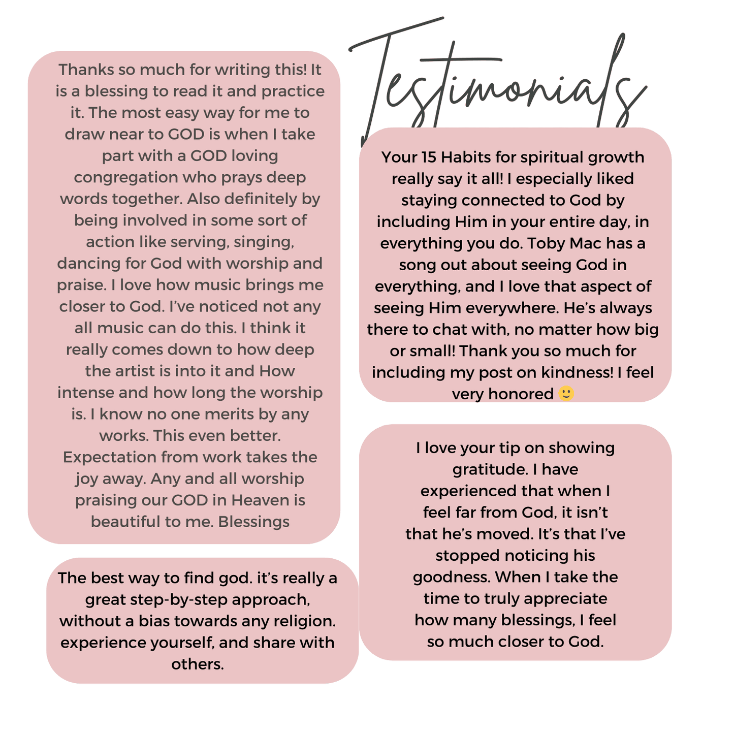 How to get closer to God ebook testimonials