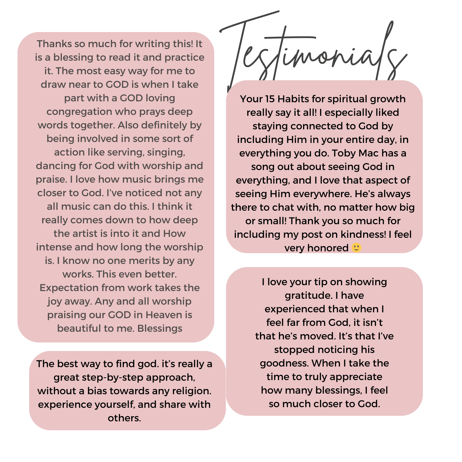 How to get closer to God ebook testimonials