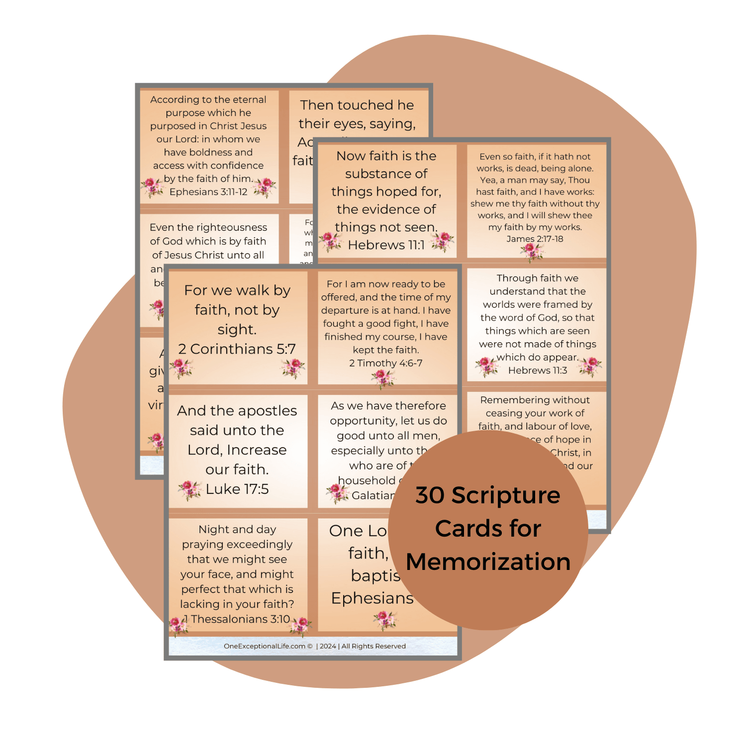 Journey of faith scripture cards mockup