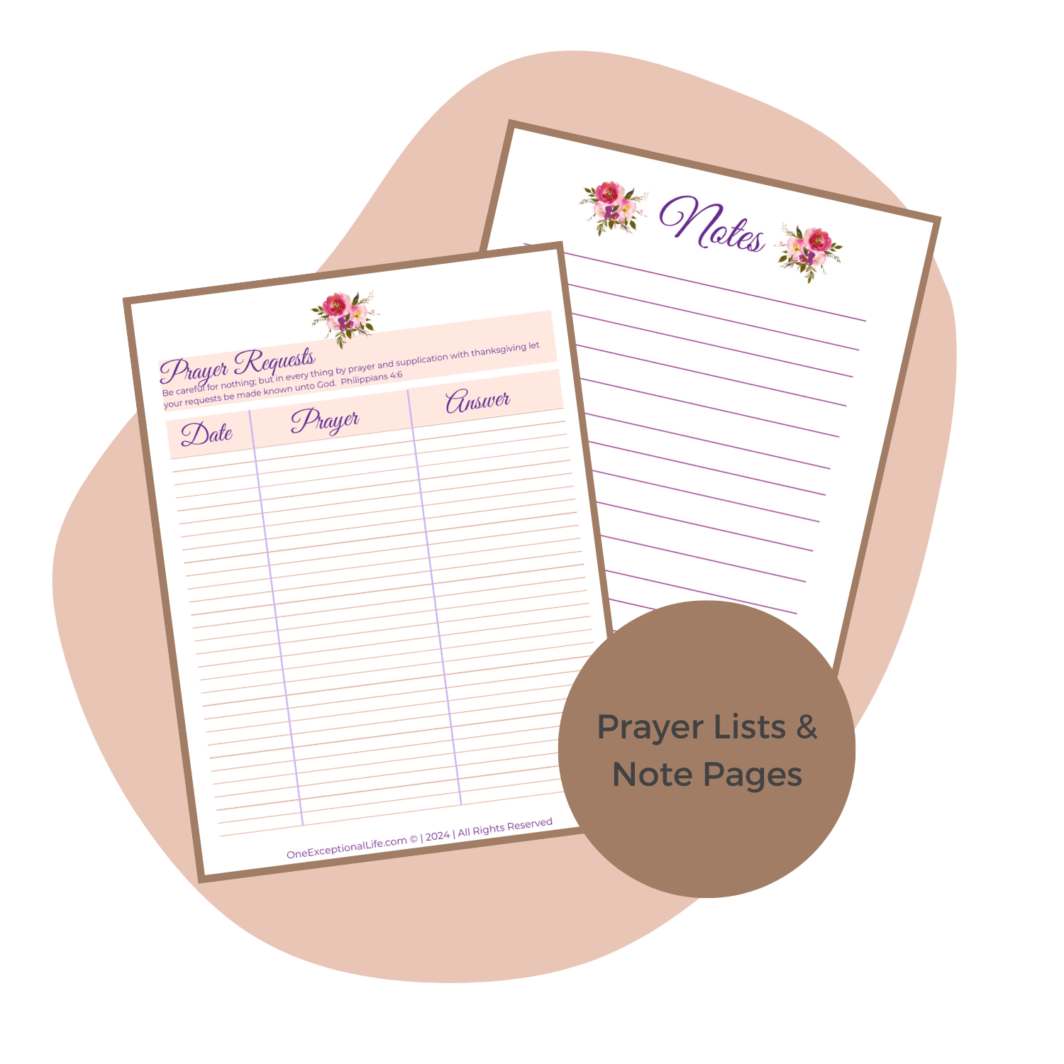 peaceful heart, embracing calm devotional, bible study with prayer, notes mockup