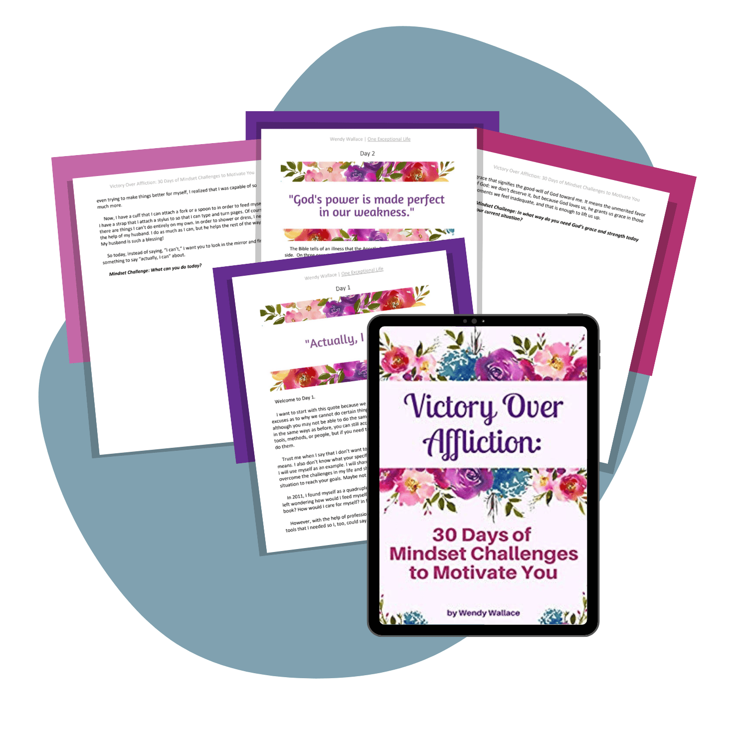 victory over affliction ebook pages mockup